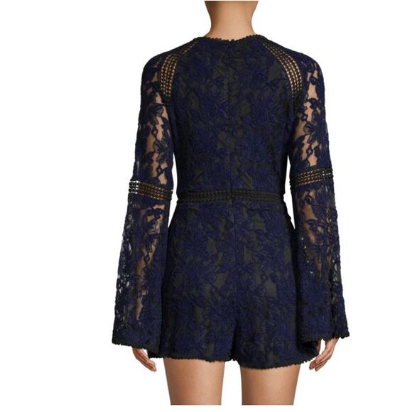 Cupcakes & Cashmere Romper Cally Moon Shadow Crochet Lace - Picture 9 of 12